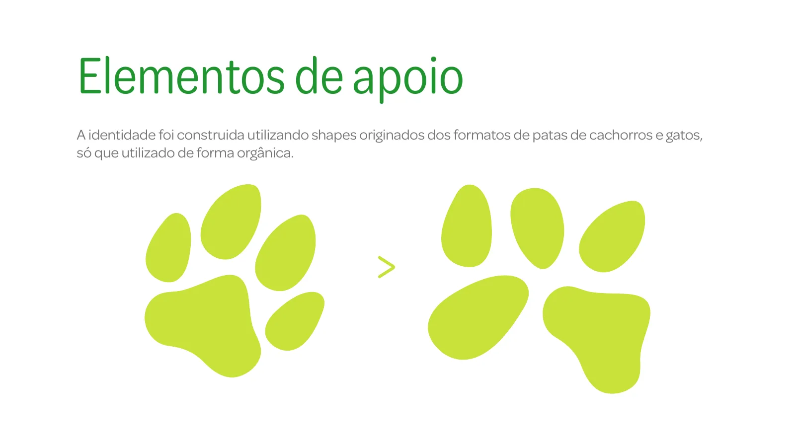 Pet Nutrition – elementos de apoio inspirados em patas de cães e gatos