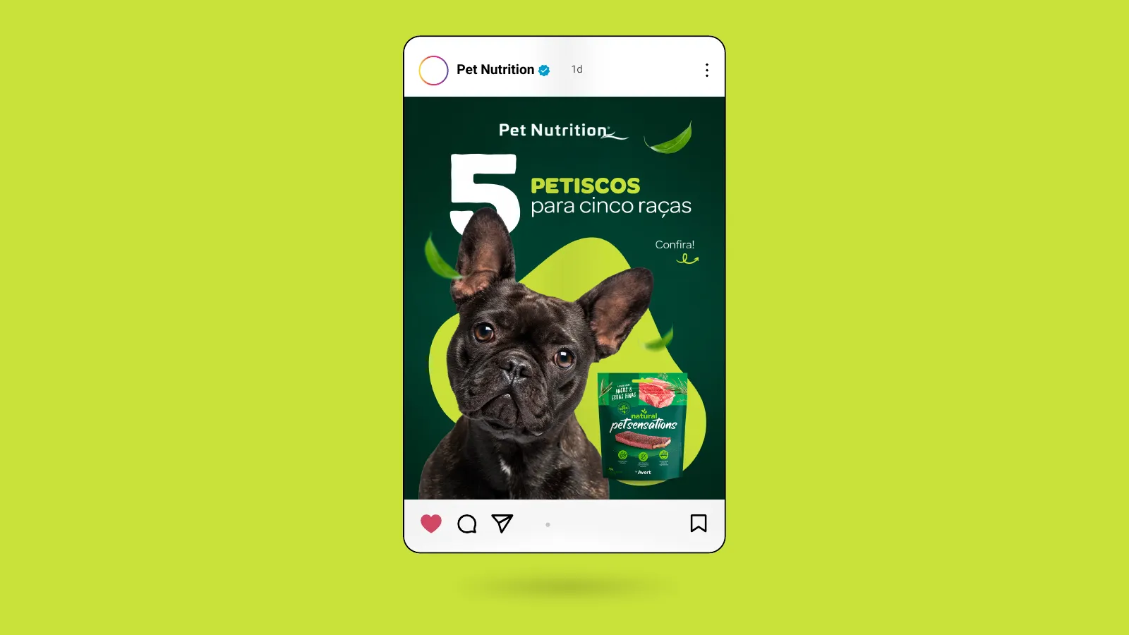 Pet Nutrition – post 5 Petiscos aplicado no feed